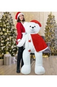Ayıcı Oyuncak 160 Cm Noel Baba Pelerinli Ayıcık Yeni Yıl, Yılbaşı Hediyesi thumbnail 1