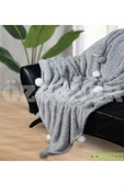 Ayıcı Oyuncak 200 X 220 Cm Ponponlu Pelüş Tv Battaniyesi thumbnail 3
