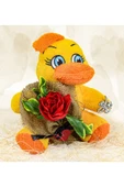 Ayıcı Oyuncak Elinde Gül Tutan 25 Cm Sevimli Civciv thumbnail 3