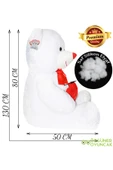 Özgüner Oyuncak Sevgi Dolu 130 cm Peluş Ayı – Çift Kalp ile Aşkınızı İfade Edin thumbnail 7