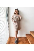 Özgüner Oyuncak Pabtex Kadın Niki Kadife Sabahlık – Kulaklı Bornoz Tasarımı, Rahat ve Şık Kışlık Model thumbnail 1