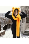Özgüner Oyuncak Pabtex Kapüşonlu Peluş Bere Atkı Welsoft Yumuşak Kumaş Sıcacık thumbnail 1