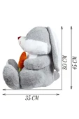 Özgüner Oyuncak Pandamkee Sevimli 80 Cm Elinde Havuç Tutan Tavşan thumbnail 4