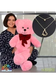 Özgüner Oyuncak Sevgiliye Hediye Seti – 90 cm Peluş Ayıcık & 24 Ayar Altın Kaplama Kolye thumbnail 1