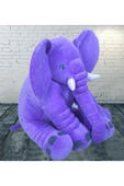 Ayıcı Oyuncak Uyku Arkadaşım Fil Peluş Fil 65cm Dev lila thumbnail 1