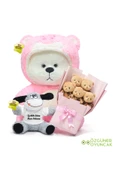 Özgüner Oyuncak Sevgiliye Özel Hediye Seti – Uykumcuk 90 cm + Eşeklik ettim özür dilerim eşek + 5'li Mini Buket thumbnail 1