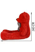 Pababo Papyonlu Sevimli Büyük Peluş Ayıcık, 130 Cm - % 100 Yerli thumbnail 5