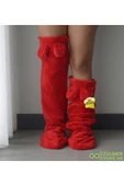 Ayıcı Oyuncak Kulaklı Peluş Çorab Welsoft Diz Üstü Oda Çorabı Kışlık Uyku Çorabı Ayak Isıtıcı Uzun Çorap thumbnail 4