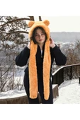 Özgüner Oyuncak Pabtex Kapüşonlu Peluş Bere Atkı Welsoft Yumuşak Kumaş Sıcacık thumbnail 2
