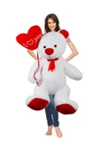 Ayıcı Oyuncak Özgüner 110 Cm Balonlu Beyaz Bobo Peluş Ayıcık thumbnail 1