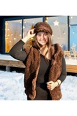 Özgüner Oyuncak Pabtex Sıcak Tutarken Stil Sahibi Olun: Peluş Kadın Kasket Şapka thumbnail 3