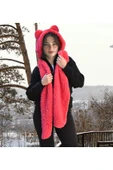 Özgüner Oyuncak Pabtex Kapüşonlu Peluş Bere Atkı Welsoft Yumuşak Kumaş Sıcacık thumbnail 3