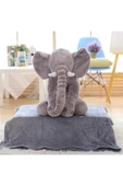 Özgüner Oyuncak Özgüner Yumuşacık Uyku Arkadaşı Gri Fil Peluş Hayvan thumbnail 1