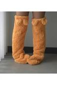 Ayıcı Oyuncak Peluş Kulaklı Uzun Çorapla Kışa Renk Katın thumbnail 3