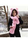Özgüner Oyuncak Pabtex Kapüşonlu Peluş Bere Atkı Welsoft Yumuşak Kumaş Sıcacık thumbnail 1