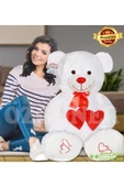 Ayıcı Oyuncak Sevgi Dolu 130 cm Peluş Ayı – Çift Kalp ile Aşkınızı İfade Edin thumbnail 4