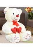 Ayıcı Oyuncak Sevgi Dolu 130 cm Peluş Ayı – Çift Kalp ile Aşkınızı İfade Edin thumbnail 3