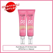 Pure Beauty, CC Krem, SPF50, PA++++, Natural - 30 ml, 2'li Set  (Yeni Ürün 4+) thumbnail 1