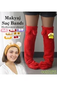 Harika Peluş Fabrikası Kulaklı Peluş Çorab Welsoft Diz Üstü Oda Çorabı Kışlık Uyku Çorabı Ayak Isıtıcı Uzun Çorap thumbnail 1