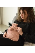 Özgüner Oyuncak Pabtex Kurdele Süslemeli Pembe Sıcak Su Torbası Kılıfı – Isıyı Koruyan Peluş Kumaş thumbnail 1