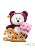 Özgüner Oyuncak Romantik Sürpriz – 90 cm Uykumcuk Ayıcık + 5'li Mini Buket + Çerçeve + 25 cm İyi ki varsın ayıcık thumbnail 2