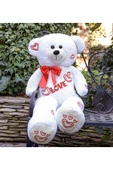 Pababo Sevgililer Günü 140 Cm Baskılı Sevimli Peluş Ayıcık thumbnail 2