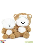 Ayıcı Oyuncak Uykumcuk Gold Kapşonlu Peluş Ayı Sevgiliye Özel 70 Cm (%100 YERLİ) thumbnail 2