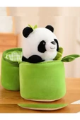 Ayıcı Oyuncak Yeşil Çantalı Panda Sevgiliye Özel 50 CM thumbnail 4