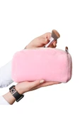 Ayıcı Oyuncak Yumuşak Peluş Makyaj Çantası - Şık ve Kullanışlı Kadın Kozmetik Çantası thumbnail 3