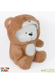 Ayıcı Oyuncak Uykumcuk Gold Kapşonlu Peluş Ayı Sevgiliye Özel 90 Cm (%100 YERLİ) thumbnail 5