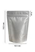 Kilitli Alüminyum Doypack Kahve Kuruyemiş Kuru Meyve Baharat Saklama Torbası 8,5x14,5 cm 25Li thumbnail 6