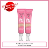 Pure Beauty, BB Krem, SPF50, PA++++, Natural - 30 ml, 2'li Set  (Yeni Ürün 4+) thumbnail 1