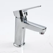 Krom Lavabo Bataryası Paslanmaz Gövde Tek Kollu Sıcak Soğuk Su Ayarlı Şık Modern Musluk thumbnail 6