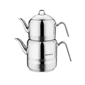 Korkmaz A114 Largo Çelik Çaydanlık Takımı Metal thumbnail 2