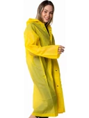 Kadın Erkek Yağmurluk Kapüşonlu Çıtçıtlı Eva Yağmurluk RÜZGARLIK SARI thumbnail 3