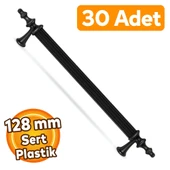 (SERT PLASTİK) 30 Adet Polavit 128 Mm Siyah Mobilya Mutfak Çekmece Dolabı Dolap Kulbu Kulpu Kulpları thumbnail 1