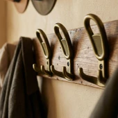 Yunus Antik Sarı Askı Askılık Duvar Vidalı Çanta Elbise Asma Portmanto Vestiyer Banyo Mutfak Askısı thumbnail 6