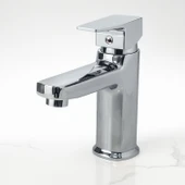 Krom Lavabo Bataryası Paslanmaz Gövde Tek Kollu Sıcak Soğuk Su Ayarlı Şık Modern Musluk thumbnail 1