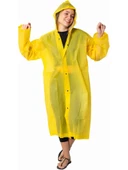 Kadın Erkek Yağmurluk Kapüşonlu Çıtçıtlı Eva Yağmurluk RÜZGARLIK SARI thumbnail 4