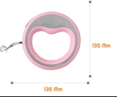 Süslüpati Otomatik Köpek Gezdirme Tasması Pembe 2.5 Metre thumbnail 2