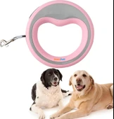 Süslüpati Otomatik Köpek Gezdirme Tasması Pembe 2.5 Metre thumbnail 3