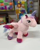 Oyuncak Peluş Kanatlı Unicorn Tek Boynuzlu At Pudra Pembe 30 CM thumbnail 1