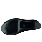 Erkan Saçmacı Carolina Siyah Süet Önü Açık Yuvarlak Burun Kalın Platform Topuklu Abiye Ayakkabı thumbnail 6