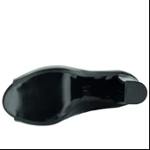 Erkan Saçmacı Carolina Siyah Rugan Önü Açık Yuvarlak Burun Kalın Platform Topuklu Abiye Ayakkabı thumbnail 6