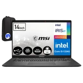 Msi Modern 14 F13MG-429XTREP8 Intel Core I5-1334U 32GB Ram 2tb SSD Iris Xe Graphics 14" Full Hd WIN11 Pro + Elektropasaj Çanta thumbnail 1