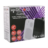 Magicvoice F-LHY4A 4 İnç 10 Cm Hat Trafolu Duvar Tipi Sütun Okul Cami Hoparlör 10W RMS 150W Peak MP3 USB Uyumlu Çiftli Takım Set thumbnail 5