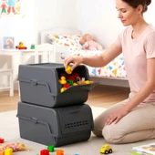 Technow Motek MT-40 S-Box 8 Litre Çok Amaçlı Organizer Düzenleyici Antrasit  2 Adet thumbnail 12