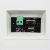 Magicvoice F-LHY4A 4 İnç 10 Cm Hat Trafolu Duvar Tipi Sütun Okul Cami Hoparlör 10W RMS 150W Peak MP3 USB Uyumlu Çiftli Takım Set thumbnail 4