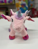 Oyuncak Peluş Kanatlı Unicorn Tek Boynuzlu At Pudra Pembe 30 CM thumbnail 2