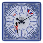 M&S London Portakal Jaffa Bitter Çikolatalı Bisküvi/Kek ile Teneke Çalışan Teneke Saat Kutusu 375 g thumbnail 2